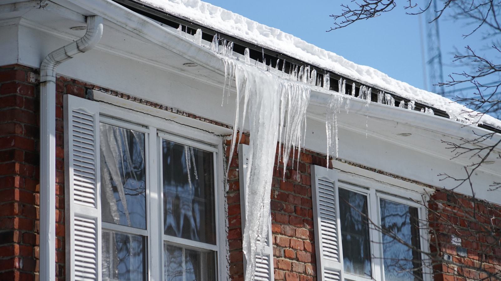 Roof damaged by ice dams
